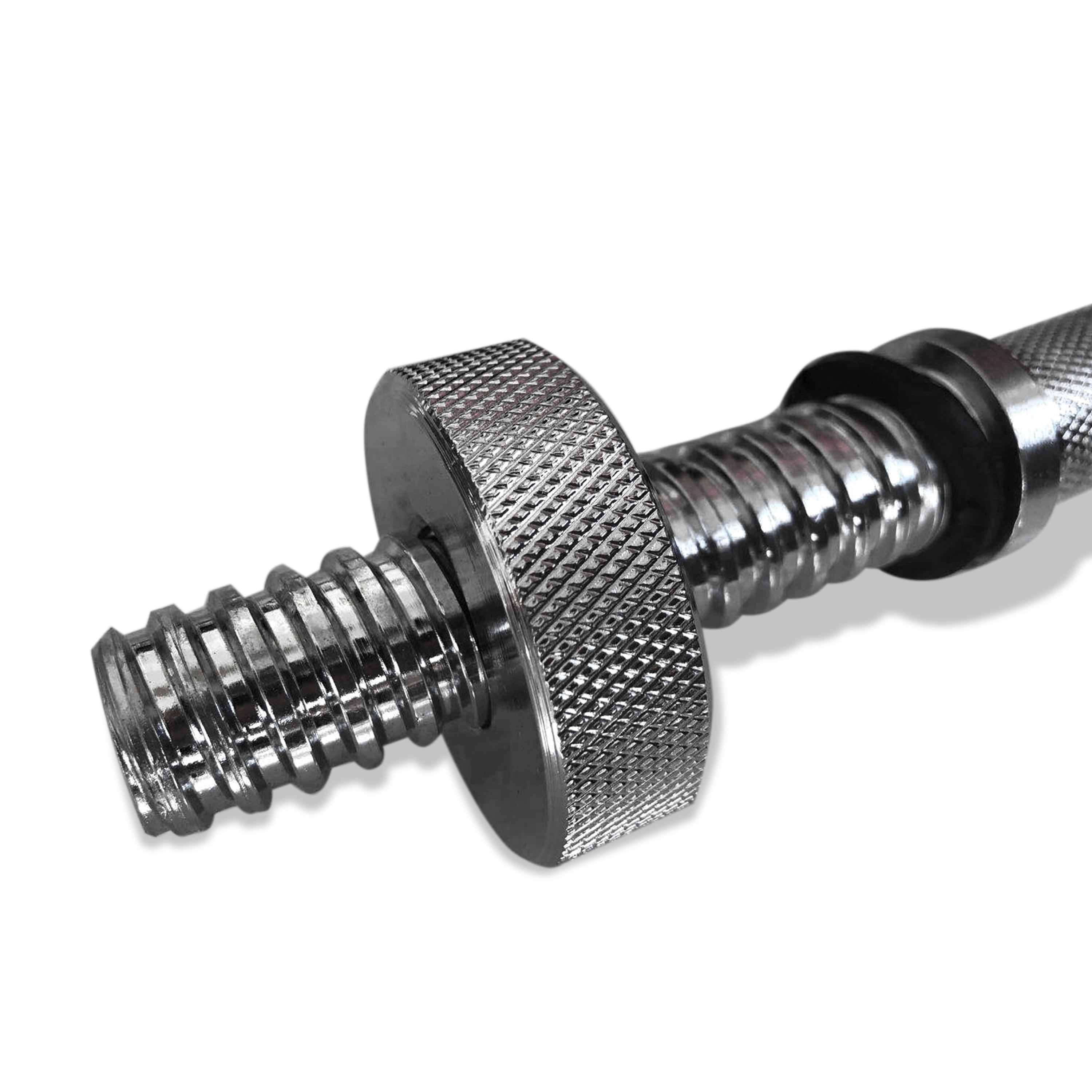 CAP 14" Standard Threaded Chrome Dumbbell Handles with Round collars, Pair