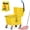 Yellow-34 Quart, variant on 22 Quart Yellow Compact Mop Bucket with Side Press Wringer and Wheels