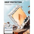 thumbnail image 3 of i-Blason Cosmo for Samsung Galaxy Z Flip 6 / Flip 5 Case [Built-in Front Screen Protector] [Hinge Protection] [Support Wireless Charging] Slim Clear Protective Phone Case Cover for Galaxy Z Flip 6/5, 3 of 6