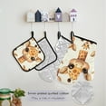 thumbnail image 5 of Cute Baby Giraffe Head 5 Pcs Kitchen Set Heat Resistant Oven Mitts and Non-Slip Pot Holders with Adjustable Cooking Apron, 5 of 6