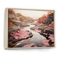 thumbnail image 2 of Designart "Endless Journey Pink Meandering River I" Landscapes Floater Framed Wall Decor, 2 of 7