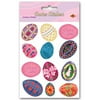 Club Pack of 144 Colorful Easter Egg Stickers Party Favors 7.5"