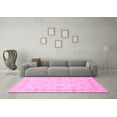 thumbnail image 3 of Ahgly Company Indoor Round Oriental Pink Traditional Area Rugs, 5' Round, 3 of 4