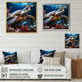 thumbnail image 4 of Designart "Serene Abstract Vista" Animals Turtle Floater Framed Canvas Wall Art, 4 of 5