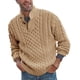 thumbnail image 2 of Suéter de otoño e invierno para hombre, de color liso, cuello semialto, ajustado, de manga larga, de punto, para hombre, 2 of 6