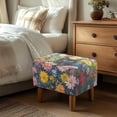 thumbnail image 3 of Xoenoiee Cat Daisy Print Ottoman Cover Rectangle Stretch Slipcover for Ottomans Soft Footstool Cover Footstool Slipcover with Elastic Bottom, Machine Washable, S, 3 of 7