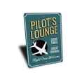thumbnail image 3 of Pilot's Lounge Welcome Novelty Sign, Metal Wall Decor - 10x14 inches, 3 of 4