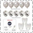 thumbnail image 5 of Silver Tooth Theme Balloons Set, Dental Graduation Party Balloons Decoration, Ivory Tooth Foil Balloons, 12 inch Confetti Balloons for Dental Graduation Decor Birthday Party Supplies, 5 of 6