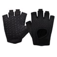 thumbnail image 3 of Guantes de fitness de medio dedo para hombres y mujeres, para entrenamiento en gimnasio, mancuernas, yoga, deportes, equitación, malla de mariposa, transpirables y finos, 3 of 6