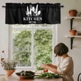 thumbnail image 5 of Knife Fork Kitchen Window Valance Curtain Kitchenware Rod Pocket Short Curtain for Living Room, Bedroom & Kitchen Window Decor 54x18in, 5 of 8