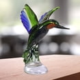 thumbnail image 2 of Dale Tiffany Hummingbird Modern Art Glass Figurine in Green/Blue, 2 of 2