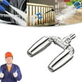 thumbnail image 1 of Huluwajiuyeye Kitchen Faucet Stainless Kitchen Spray Head Replacement Faucet Extender for Kitchen Long Twin/Triple Nozzle Triple Nozzle Pressure Washer 360° Rotating Nozzle For Power Washer With, 1 of 3