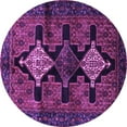 thumbnail image 1 of Ahgly Company Machine Washable Indoor Round Persian Purple Traditional Area Rugs, 8' Round, 1 of 4