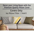 thumbnail image 6 of Ruvanti 4 Pack 100% Cotton Fabric Throw Pillows Cover, 18x18 Soft Cozy Square Decorative Pillows Covers for Sofa, Couch Pillows, Bed, Living Room Luxury Cushion Covers Only; Grey and Yellow Geometric, 6 of 8