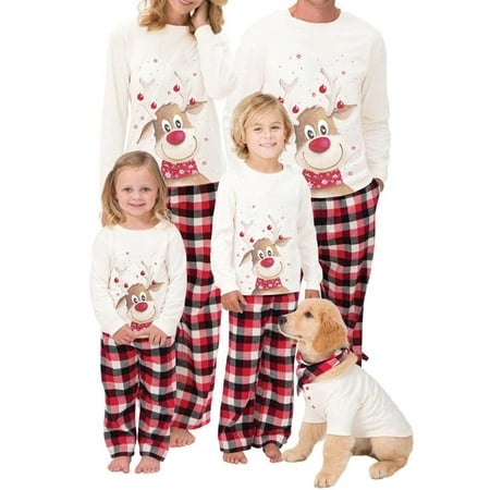 

Christmas Family Matching Pajamas Set Men Women Baby Kids Deer Sleepwear Nightwear