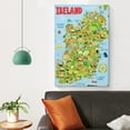 thumbnail image 4 of Ireland Map Wall Art Artworks Picture Print Poster Wall Art Painting Canvas Gift Decor Home Posters Decorative 24x36inch(60x90cm), 4 of 6