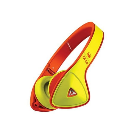 Monster DNA On-Ear Headphones - Headphones - on-ear - wired - 3.5 mm jack - noise isolating - yellow on neon orange