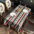 thumbnail image 2 of Red Christmas Deer and Tree Pattern Rectangle Tablecloth 60"x120",Waterproof Polyester Rectangle Table Cloth, Wipeable Spillproof Polyester Tablecloth for Dining, Camping, Indoor and Outdoor, 2 of 6