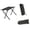 Black, variant on Practical Quick Folding Outdoor Stool Wide Seat Folding Stool Oxford Fabric Texture Camping Chair with Carrying Bag