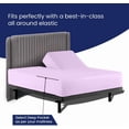 thumbnail image 4 of Top Split Queen Sheets Sets For Adjustable Bed - Split Down 32" from The top Split Head Queen Size Fits 25-30" Deep Pocket, 1000-TC Egyptian Cotton (Solid, Lilac), 4 of 4