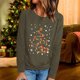 thumbnail image 2 of Tops de mujer Camisas Blusas Elegantes Camisas casuales de manga larga Cuello redondo de Navidad Ajuste ligero Túnica de otoño Top Otoño Odeerbi ODB-5, 2 of 6