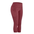 thumbnail image 5 of Breezora Women's High Waisted Seamless Yoga Capri Pants - Breathable Cationic Fabric with Pockets, Workout and Running Tights, 5 of 5