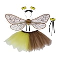 thumbnail image 1 of Diadema con alas de abeja, divertida decoración, accesorio de disfraz, accesorios festivos y adorables para disfrazarse. Juego de 4 piezas de café y negro, 1 of 9
