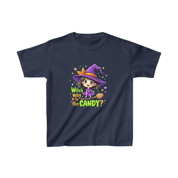 Witch Way to the Candy Halloween Kids T-Shirt