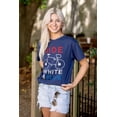 thumbnail image 3 of American Biker Ride White And Blue Plus Size Crewneck Graphic Tee Shirt Brisco Brands 5X, 3 of 5