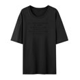 thumbnail image 4 of Mujer Verano Tallas grandes Casual Suelto Sólido Manga corta Tops Mujer Blusa Fridja  ghk2734, 4 of 5