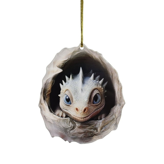 TIELUTT Christmas Baby Acrylic Christmas Hanging Ornament Christmas Tree Christmas Decorations Mini Hanging Glass Vase with Rope Birds Stained Glass Window Hanging Decorations Paper Decorations