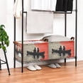 thumbnail image 3 of Yayeee Foldable Storage Basket for Shelves with Handles Waterproof Cloth Bins, Illusionary Boat, 3 of 7