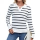 thumbnail image 1 of Camisas de Mujer con Cuello de Solapa, Cuello en V, Blusa de Larga, Blusa Informal Elegante. Negro XL, 1 of 8