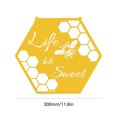 thumbnail image 3 of Letrero colgante de colmena de abejas, letrero de abejas de acero inoxidable, colgantes de arte de pared (oro C) Tmvgtek Libre de BPA, 3 of 7