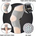thumbnail image 2 of EcoNesxp Prevents excessive knee flexion Patellar support Protective compression device Osteoarthritis Black with strap and lateral patellar stabilizer, 2 of 5