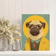 thumbnail image 2 of Smart Pug Portrait Canvas Print, Suitable for Living Room, Bedroom, Office, Coffee Shop, Bar, Restaurant, Study, 2 of 8