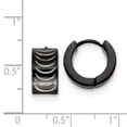 thumbnail image 3 of Chisel Stainless Steel Polished Black IP-plated 7mm Hinged Hoop Earrings, 3 of 3