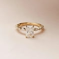thumbnail image 2 of Jewelerix Radiant Center Stone Wedding Ring Hidden Halo Marquise Side Diamond Promise Day Ring 14K Yellow Gold Vermeil Perefect For Engagement Ring, 2 of 6