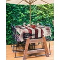 thumbnail image 3 of Fsddascl 4th of July Outdoor Tablecloth - 60x120 Inch Rectangle Dining Table Cover, Forest Independence Day USA Flag Waterproof Outdoor Table Cloth with Umbrella Hole & Zipper for Picnic/Patio/Party, 3 of 7