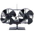 thumbnail image 2 of Dual Head Fireplace Fans, Mini Started Automatically Efficient Heats Distribution Stove Fan  For Wood, 2 of 8