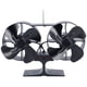 thumbnail image 1 of Ventilador de estufa de doble cabezal, 8 aspas, ecológico, automático, alimentado por calor, para estufa de leña., 1 of 14