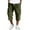 Army Green02, variant on Corduroy Men's Cargo Shorts Cargo Elastic Waist 3/4 Pants Multi-Pockets Below Knee Shorts Lightweight Hiking Capri Long Pants White L