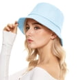 thumbnail image 6 of American Trends Bucket Hat for Women Men Sun Hat with UV Protection for Outdoor Sports Beach Packable Summer Hats for Women White & Blue, 6 of 8