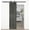 Carbon Gray, variant on Mid-Century Style 24in.X 84in.  Unfinished Knotty Pine Wood Barn Door with  Hardware Kit