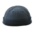 thumbnail image 2 of Vintage cap casero sombrero puño Retro sombrero sin Ala-sin visera gorra de cap Beanie-tamaño de la cabeza ajustable - Azul Azul oscuro, 2 of 6