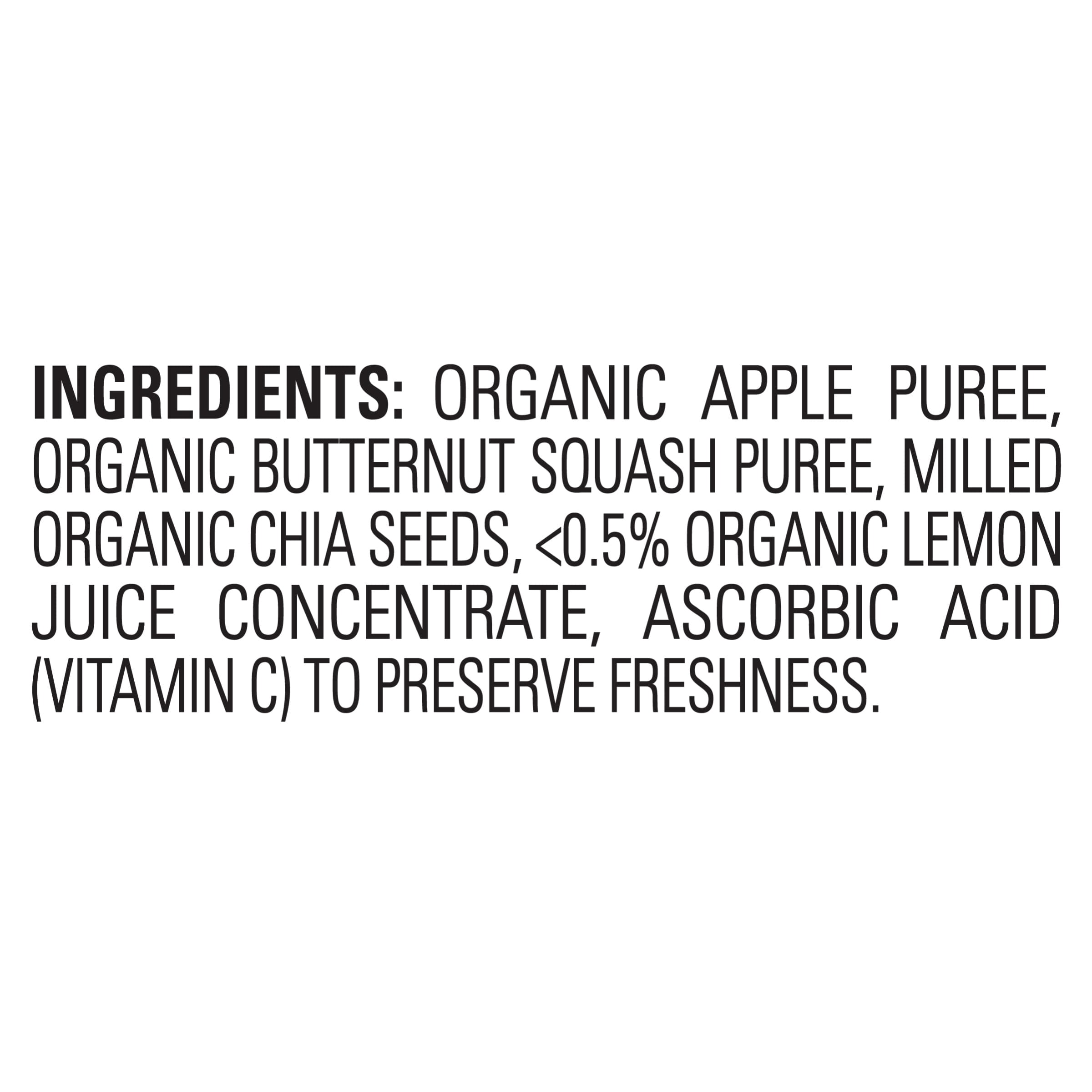 Happy Tot Organics Super Foods Stage 4, Apples Butternut Squash & Super Chia, Organic Tot Food, 4.22 oz Pouch