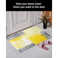 thumbnail image 3 of Bathroom Rug Bath Mat Minimalist Yellow Gray Abstract Geometric Oil Painting Extra Absorbent Shower Rug Non Slip Door Mat Microfiber Plush Stand Mat Thick Shaggy Floor Mat Entrance Mat-16''''x24'''', 3 of 6