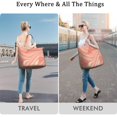 thumbnail image 5 of 22 Inch Oversized Travel Bag Lightweight Canvas Weekender Duffel with Multi Pockets, Animal Print, 5 of 5