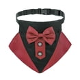 thumbnail image 1 of Comfortable Gentleman Scarf Formal Collar Bowknot Accessories Adjustable Dress-up Pet Neck Tie Costume for Puppy Dog Bow Tie Dog Tuxedo RED S, 1 of 8