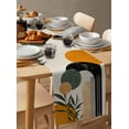 thumbnail image 6 of Boho Middle Century Table Runner 72 Inches, Abstract Orange Geometric Leaves Bed Runner Dresser Scarves Tabletop for Indoor Outdoor Parties/Ceremony/Banquet, 16" x 72", 6 of 8